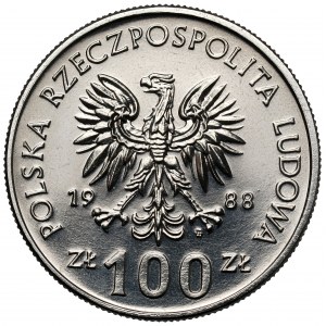Próba NIKIEL 100 złotych 1988 Jadwiga
