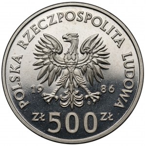 Próba NIKIEL 500 złotych 1986 Władysław I Łokietek