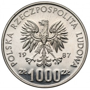Próba NIKIEL 1.000 złotych 1987 Muzeum Śląskie Katowice