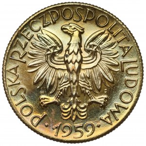 Próba MOSIĄDZ 5 złotych 1959 Rybak