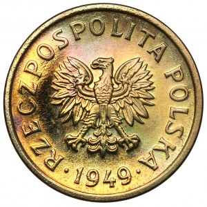 Próba MOSIĄDZ 10 groszy 1949 - PRÓBA na skos