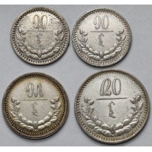 Mongolia, 10-20 möngö 1925 - zestaw (4szt)