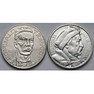 10 złotych 1933 Sobieski i Traugutt - zestaw (2szt)