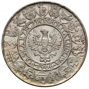 Próba SREBRO 100 złotych 1966 Mieszko i Dąbrówka - półpostacie