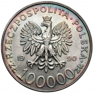 100.000 złotych 1990 Solidarność - odmiana A