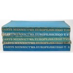 Zarys historii mennictwa europejskiego, Tom III,VI,VII,IX,X (5szt)