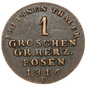 Wielkie Księstwo Poznańskie, 1 grosz 1816-B, Wrocław