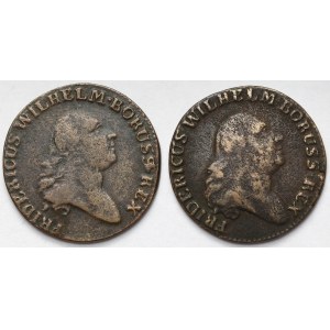 Prusy Południowe, Grosz 1797-E, Królewiec - zestaw (2szt)