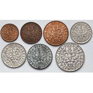 1-50 groszy 1923-1937 - zestaw (7szt)