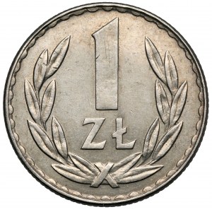 MIEDZIONIKIEL 1 złoty 1977 - na krążku Prusa - b.rzadkie