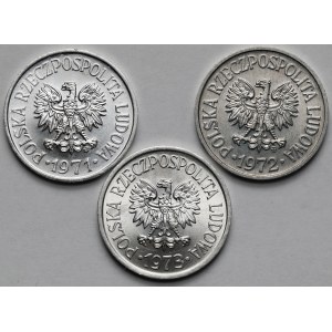 20 groszy 1971-1973 - zestaw (3szt)