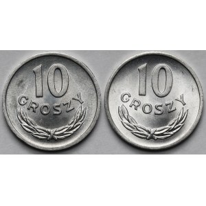 10 groszy 1967 i 1968 - zestaw (2szt)