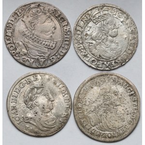 Szóstaki 1626-1702, - w tym August II Mocny - zestaw (4szt)