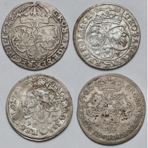 Szóstaki 1626-1702, - w tym August II Mocny - zestaw (4szt)