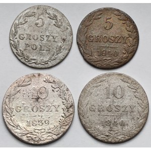 5-10 groszy 1823-1840 - zestaw (4szt)
