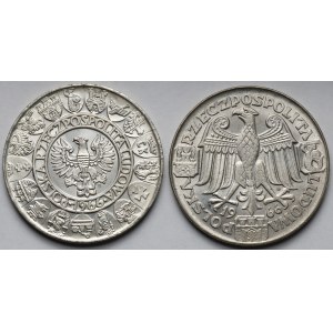 Próby SREBRO 100 złotych 1966 Mieszko i Dąbrówka - zestaw (2szt)
