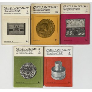 Prace i materiały, MAiE w Łodzi 1982-1988 - zestaw (5szt)