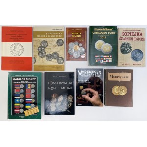 Zestaw literatury numizmatycznej (9szt)