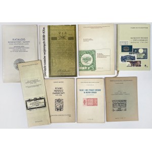 Zestaw literatury o pieniądzach papierowych (9szt)
