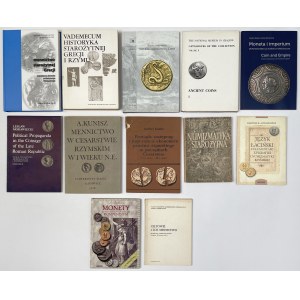 Zestaw literatury o numizmatyce antycznej (12szt)