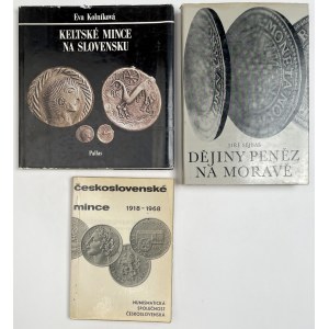 Czechosłowacja, zestaw literatury numizmatycznej (3szt)
