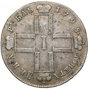 Rosja, Paweł I, Rubel 1798, Petersburg