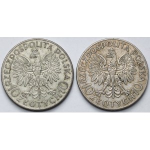 10 złotych 1933 Sobieski i Traugutt - zestaw (2szt)