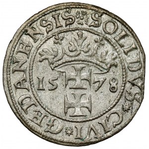 Stefan Batory, Szeląg Gdańsk 1578 - PIĘKNY