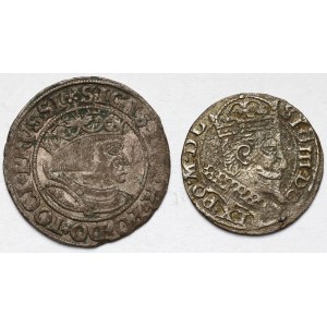 Zygmunt I Stary i Zygmunt III Waza, Grosz Toruń 1532 i Kraków 1607 - zestaw (2szt)