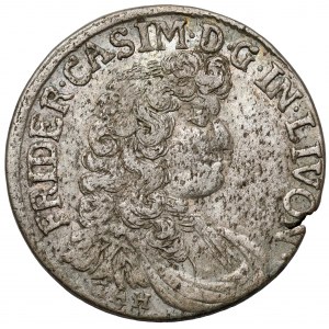 Kurlandia, Fryderyk Kazimierz Kettler, Szóstak Mitawa 1694 - 3 tarcze - bardzo rzadki