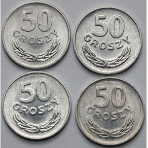 50 groszy 1970-1974 - zestaw (4szt)