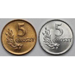 5 groszy 1949 - B i Al - zestaw (2szt)