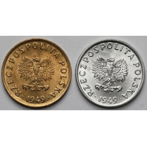 5 groszy 1949 - B i Al - zestaw (2szt)