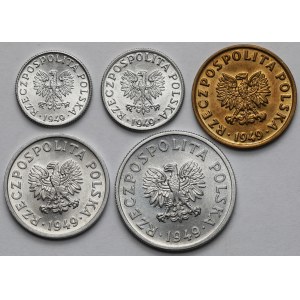 1-50 groszy 1949 - zestaw (5szt)