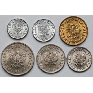 1-50 groszy 1949 - zestaw (6szt)
