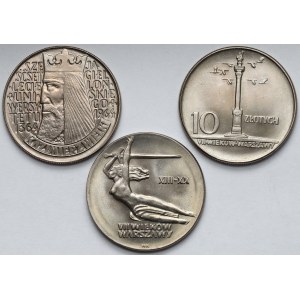 10 złotych 1964-1965 - zestaw (3szt)