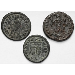 Cesarstwo Rzymskie, Follisy (IV w. n.e.) - zestaw (3szt)
