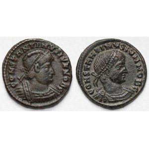 Konstantyn II (337-340 n.e.) Follisy - zestaw (2szt)