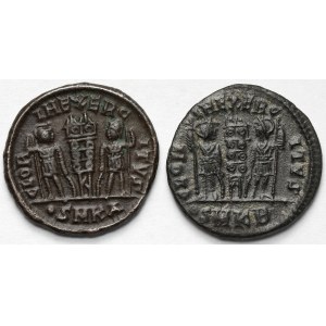 Konstantyn II (337-340 n.e.) Follisy - zestaw (2szt)
