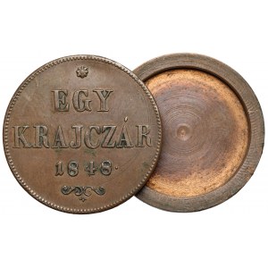 Węgry, Schraubkreuzer 1848 - Krajcar śrubowy