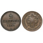 Austria, Franciszek Józef I, Schraubkreuzer 1851 - 2 krajcary śrubowe