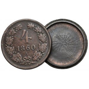 Austria, Franciszek Józef I, Schraubkreuzer 1860 - 4 krajcary śrubowe