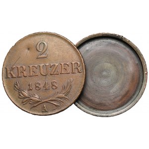 Austria, Franciszek Józef I, Schraubkreuzer 1848 - 2 krajcary śrubowe