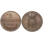 Austria, Franciszek Józef I, Schraubkreuzer 1848 - 2 krajcary śrubowe