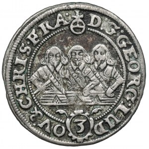 Śląsk, Trzej Bracia, 3 krajcary 1656, Brzeg
