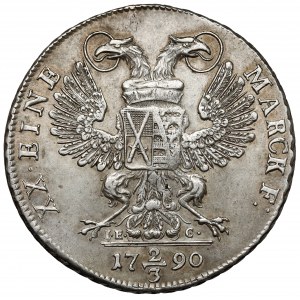 Saksonia, Friedrich August III, 2/3 talara 1790 IEC, Drezno