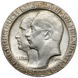 Prusy, 3 marki 1910-A, Berlin - Uniwersytet w Berlinie