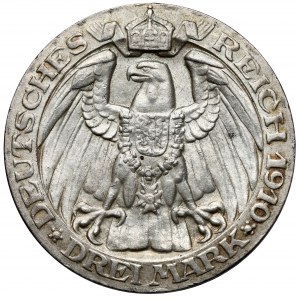 Prusy, 3 marki 1910-A, Berlin - Uniwersytet w Berlinie
