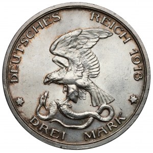 Prusy, 3 marki 1913-A, Berlin - Bitwa Narodów