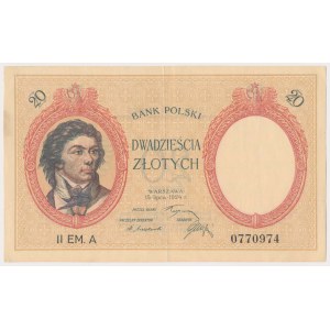 20 złotych 1924 - II EM.A